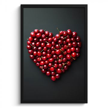 Cerise - Coeur - Rouge - Noir