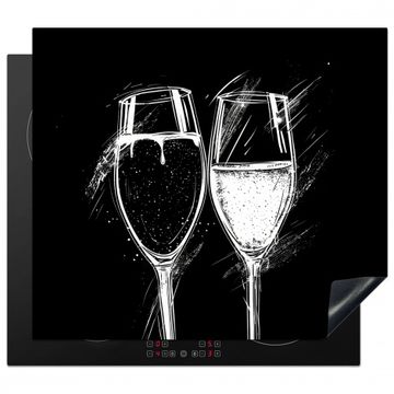 Protection plaque induction - Toast noir et blanc