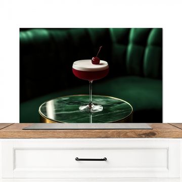 Fond de hotte - Cerise - Cocktail - Rouge - Marbre