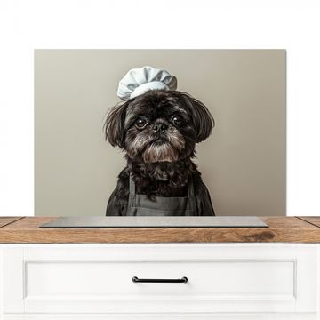 Fond de hotte - Vêtements de chef - Noir - Chien