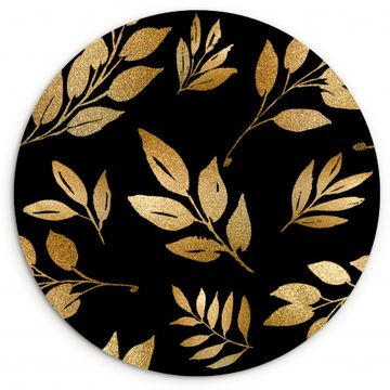 Tableau rond - Branches d'or