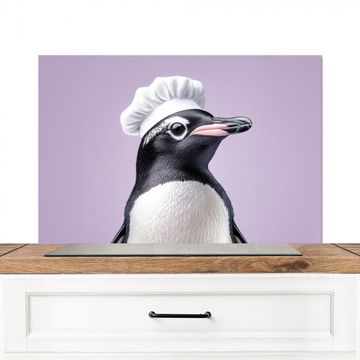 Fond de hotte - Pingouin - Chapeau de cuisinier - Doux - Violet