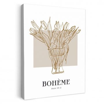 KitchenYeah - Cuisine - Toile - Tulipes dans les tons d'or