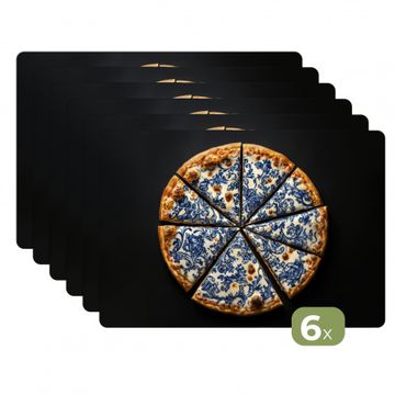 Sets de table - Pizza - Alimentation - Bleu de Delft