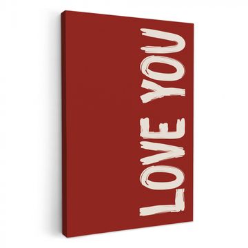 Tableau sur toile - Slant - Loveyou - Rouge