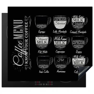 Protection plaque induction - Menu en noir et blanc de Coffee Specialties