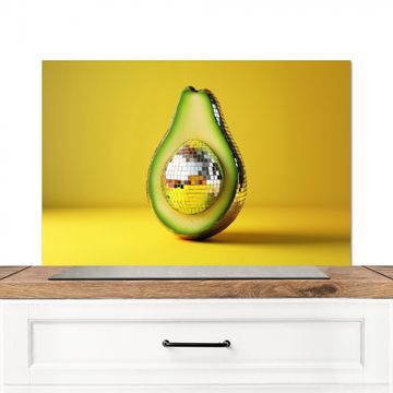 Fond de hotte - Avocado - Discoball - Jaune - Paillettes