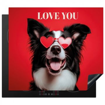 Chien - Lunettes coeur - Loveyou - Rouge