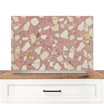 Fond de hotte - Rose - Décoration - Pierres - Terrazzo