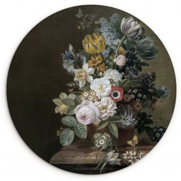 Tableau rond - Nature morte aux fleurs