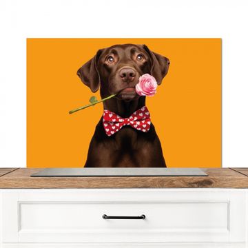 Fond de hotte - Chien - Orange - Rose - Valentin