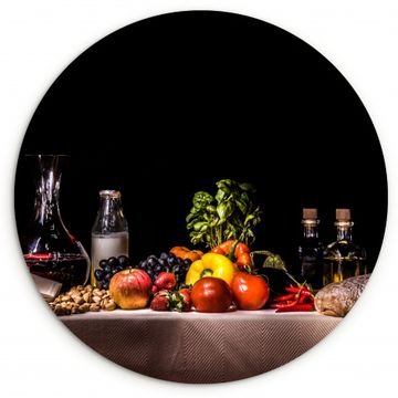 Tableau rond - Composition culinaire