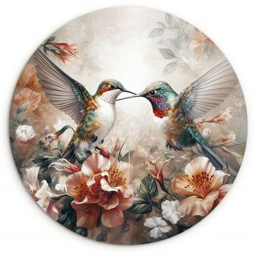 Tableau rond - Danse des colibris