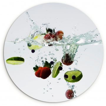 Tableau rond - Symphonie de fruits dans l'eau