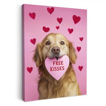 Chien - Baiser - Valentin - Coeurs