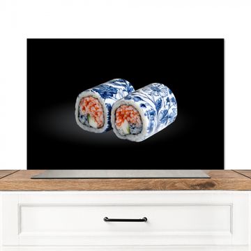 Fond de hotte - Sushi - Bleu de Delft - Riz - Poisson - Elégant